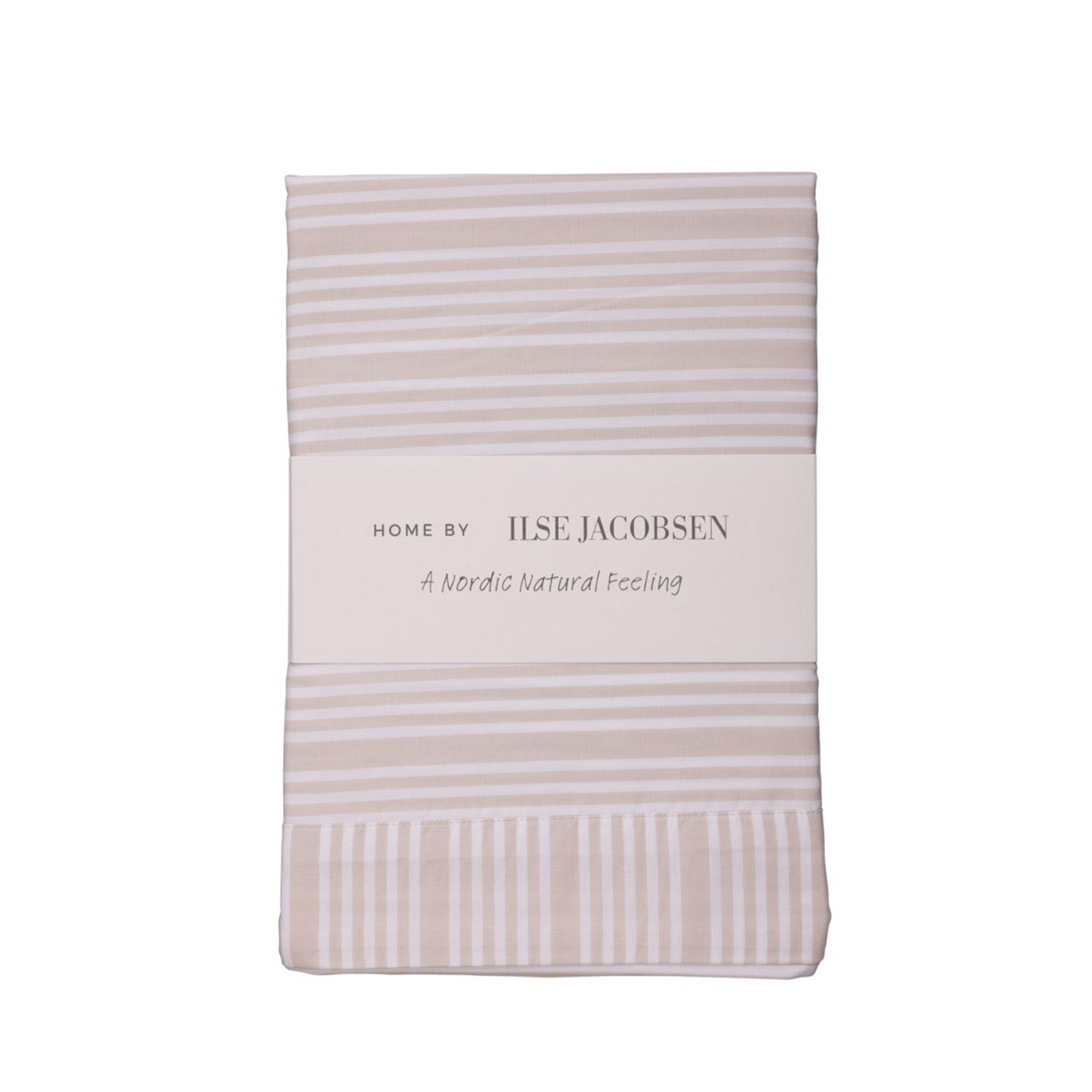 Pudebetræk 63x60 cm beige/sand striber